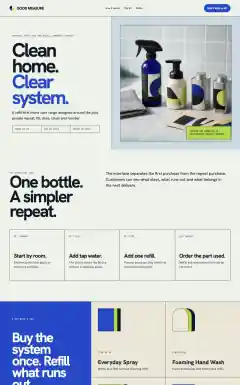 Full-page Good Measure concept website