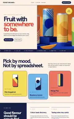 Full-page Pocket Orchard concept website