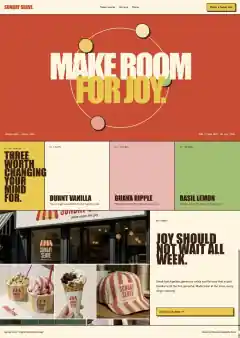 Full-page Sunday Serve concept website